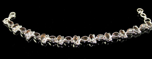 Design 8048: brown smoky quartz brides-maids bracelets
