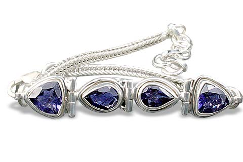 Design 963: blue iolite leaf bracelets