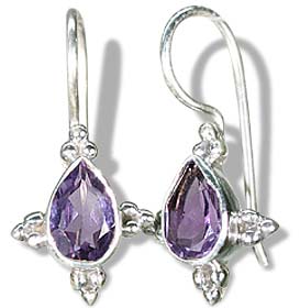 Design 1072: purple amethyst drop earrings