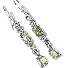 Design 1078: green peridot earrings