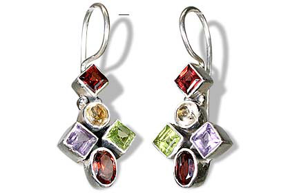 Design 1080: multi-color multi-stone earrings