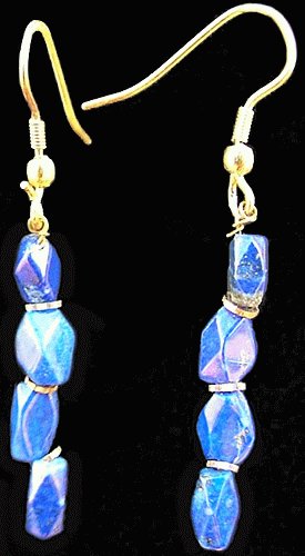 Design 1084: blue lapis lazuli earrings