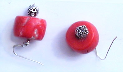 Design 1209: pink coral earrings