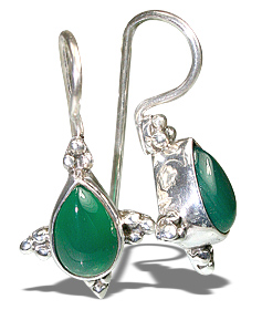 Design 1242: green onyx earrings