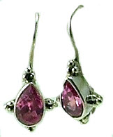 Design 1294: pink cubic zirconia earrings