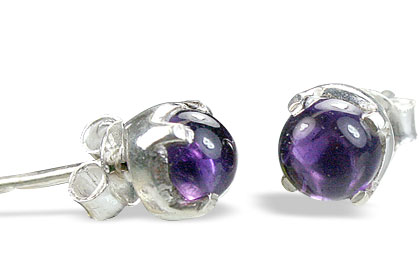 Design 1305: purple amethyst post earrings