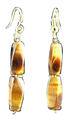 Design 1373: brown tiger eye earrings