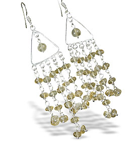 Design 13903: yellow citrine chandelier earrings
