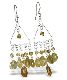 Design 13905: yellow citrine chandelier earrings