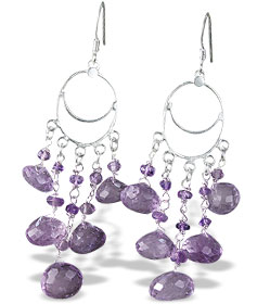 Design 13906: purple amethyst chandelier earrings