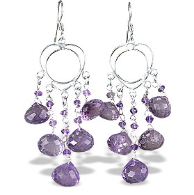 Design 13919: purple amethyst chandelier earrings