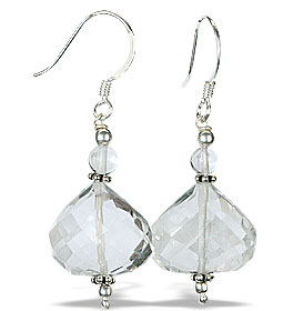 Design 14005: white crystal earrings
