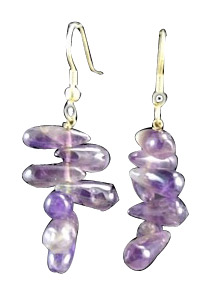 Design 1428: purple amethyst drop earrings