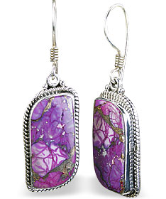 Design 14563: purple mohave american-southwest earrings