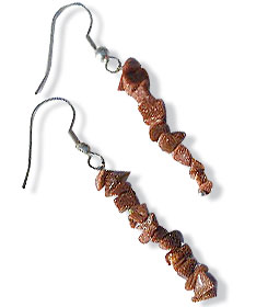 Design 14899: brown goldstone earrings