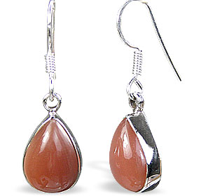 Design 14902: orange moonstone earrings