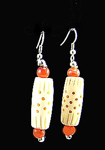Design 1507: orange carnelian earrings