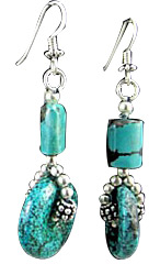 Design 1525: blue turquoise earrings