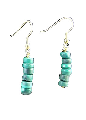 Design 1532: blue turquoise earrings