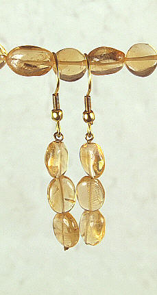 Design 1537: yellow citrine earrings