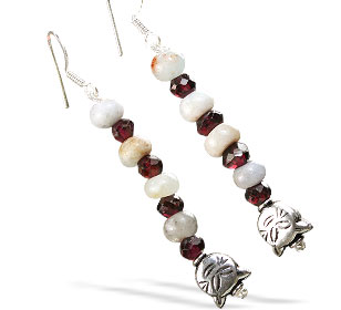 Design 16135: multi-color multi-stone art-deco earrings