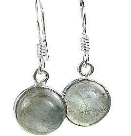 Design 16151: green,gray labradorite earrings