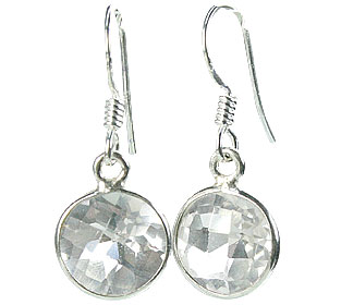 Design 16152: white crystal earrings