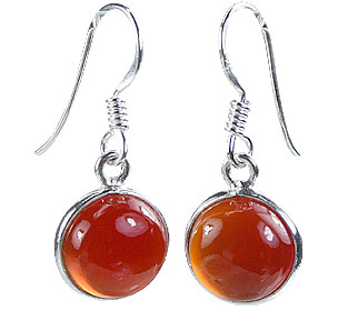 Design 16157: orange carnelian earrings