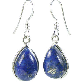 Design 16161: blue lapis lazuli drop earrings