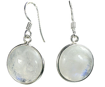 Design 16166: blue,white moonstone contemporary earrings