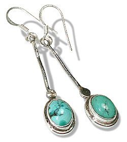 Design 1617: blue,green turquoise earrings
