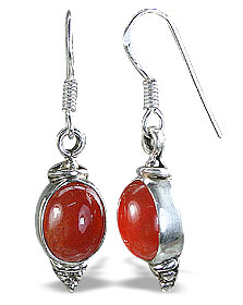 Design 1621: orange carnelian contemporary earrings