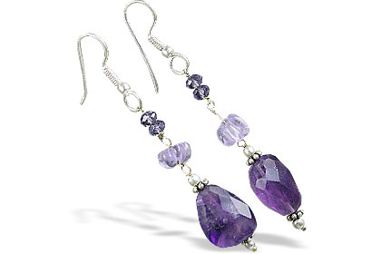 Design 16378: purple amethyst earrings