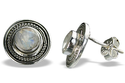 Design 16596: white moonstone earrings
