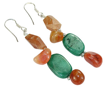 Design 16733: multi-color multi-stone earrings