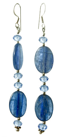 Design 17638: blue kyanite earrings