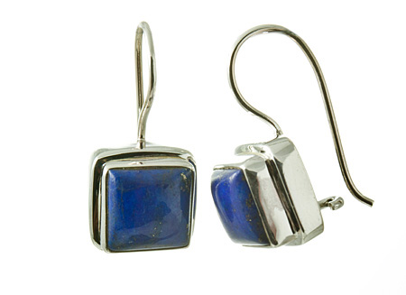 Design 17643: blue lapis lazuli earrings