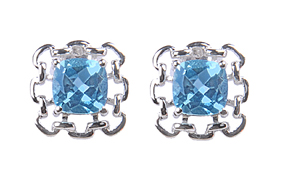 Design 18056: blue topaz earrings