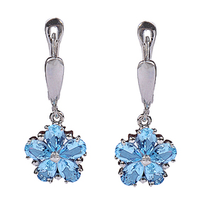 Design 18057: blue topaz earrings