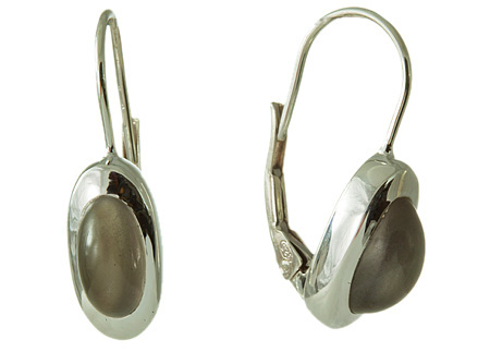 Design 18123: white moonstone earrings