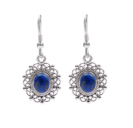 Design 18300: blue lapis lazuli earrings