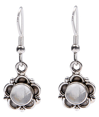 Design 18312: white moonstone earrings