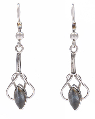 Design 18324: green labradorite earrings