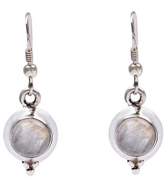 Design 18458: white moonstone earrings