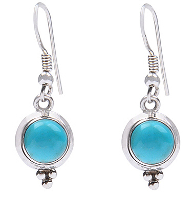 Design 18459: blue turquoise earrings