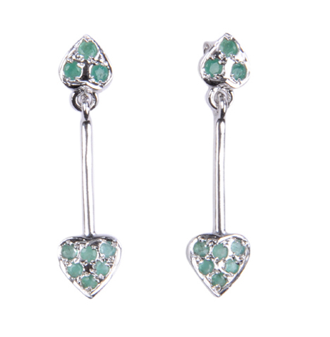 Design 18525: green emerald earrings