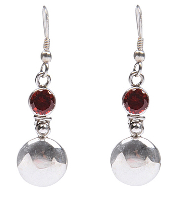 Design 18564: red garnet earrings