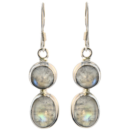 Design 18737: white moonstone earrings