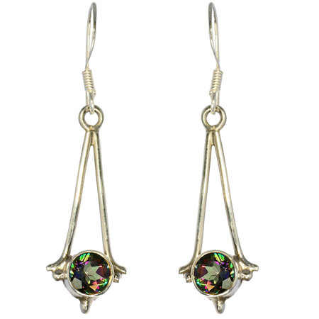 Design 18754: red mystic quartz earrings