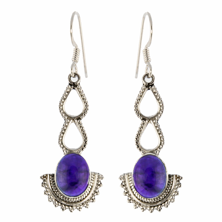 Design 18813: purple amethyst earrings
